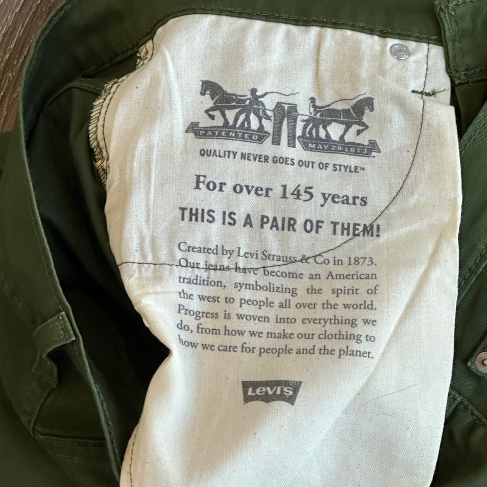 Levi's 502 Regular Taper Jeans Green W31 L32 - Picture 10 of 14